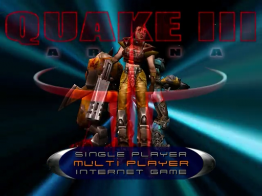 Quake III Arena title screen for Sega Dreamcast